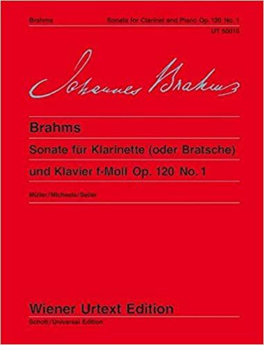 Sonata Fa Menor Op. 120 Nº 1 Clarinete Y Piano - Brahms - Ed. Wiener Urtex