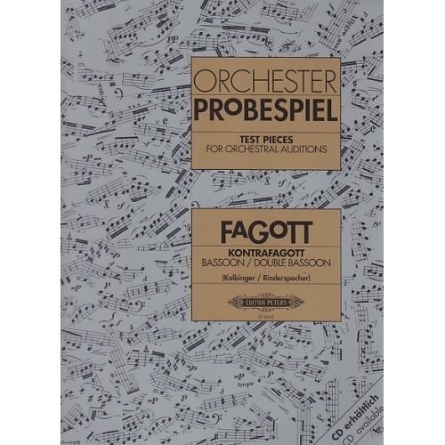 Orchester Probespiel Fagot - Kolbinger, Rinderspacher - Ed. Perters