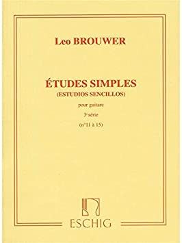 Estudios Sencillos Vol.3 Guitarra - Brouwer - Ed. Eschig