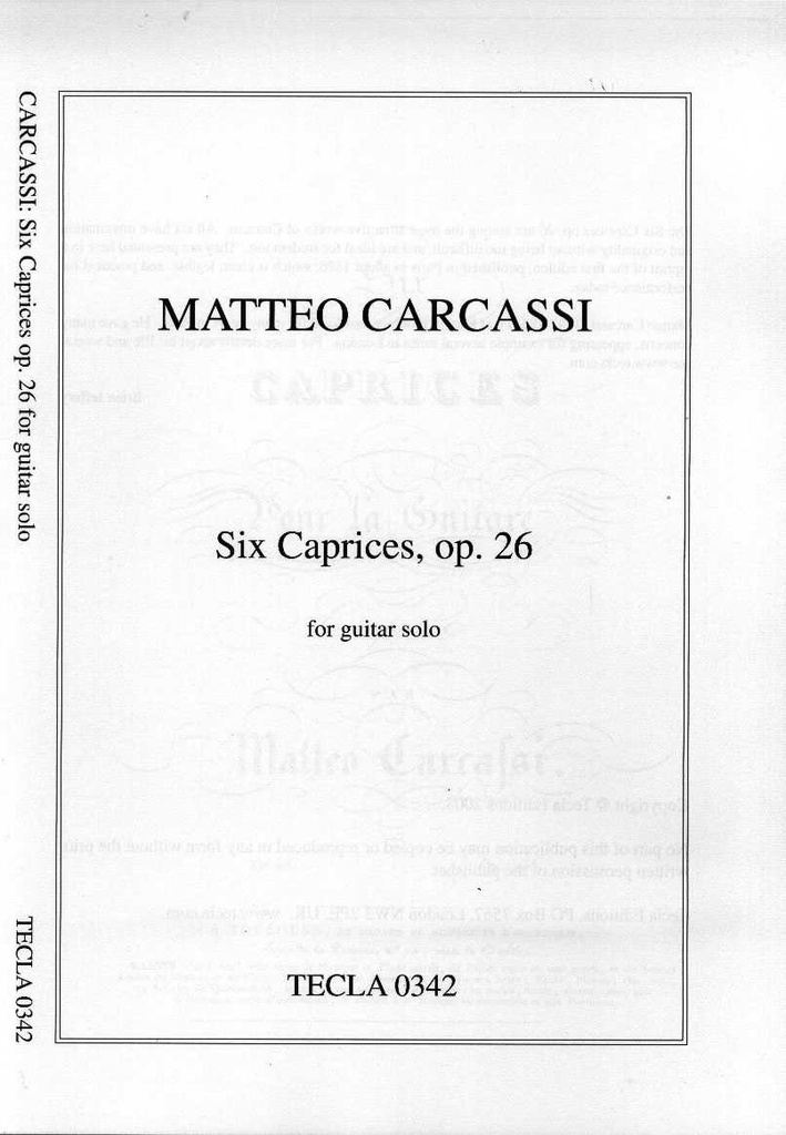 6 Caprichos Op.26 Guitarra - Carcassi - Ed. Tecla 342