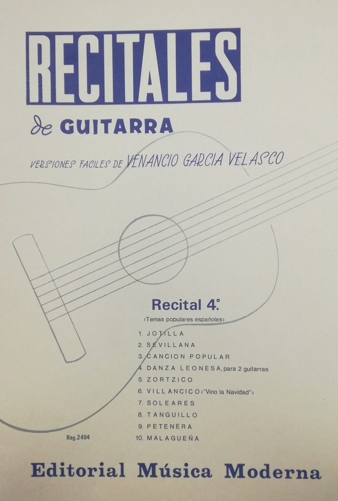 Recitales Vol.4 Guitarra - Garcia Velasco - Ed. Musica Moderna