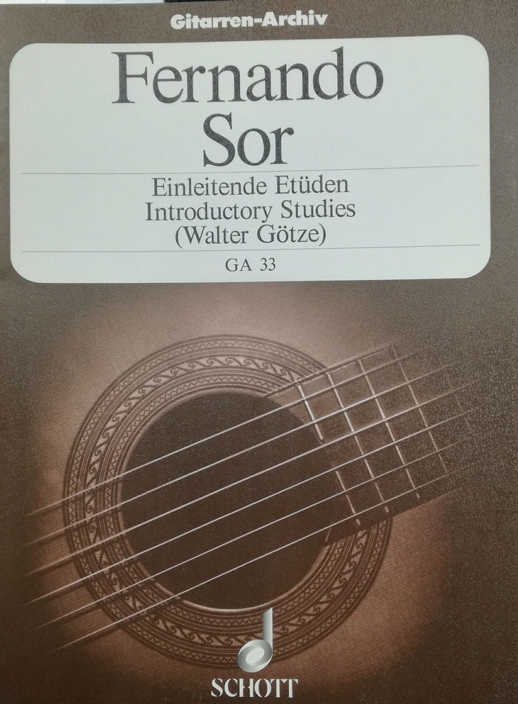 Introductory Studies Ga 33 Guitarra (Rev. Gotze) - Sor - Ed. Schott
