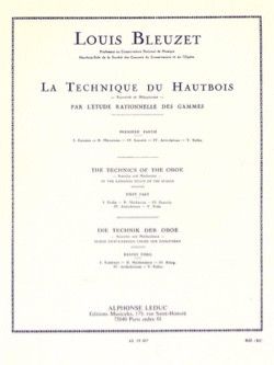 La Tecnica Del Oboe Vol.1 - Bleuzet - Ed. Alphonse Leduc