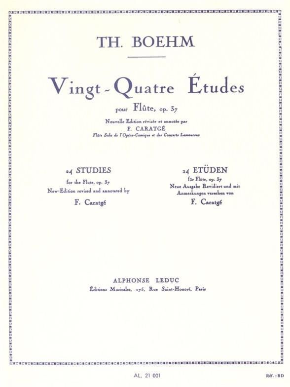 24 Estudios Op.37 Flauta (Rev. Caratge) - Boehm - Ed. Alphonse Leduc
