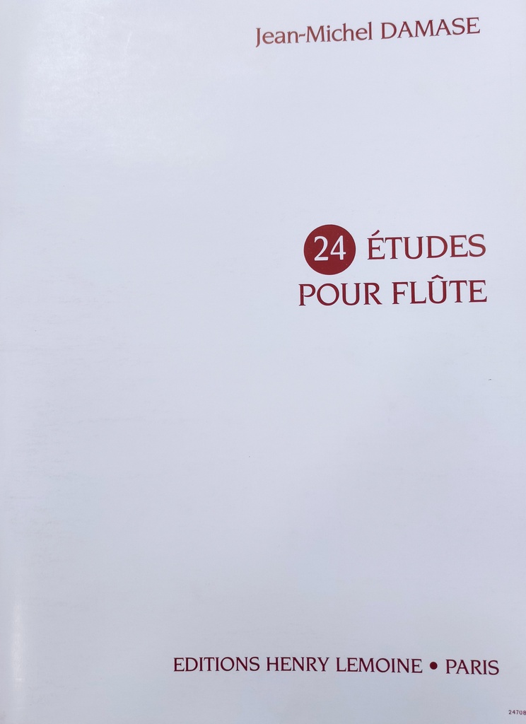 24 Estudios Flauta - Damase - Ed. Henry Lemoine