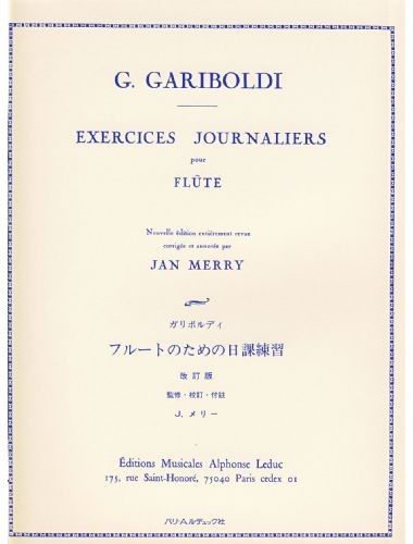 Ejercicios Diarios Flauta (Rev. Merry) - Gariboldi - Ed. Alphonse Leduc