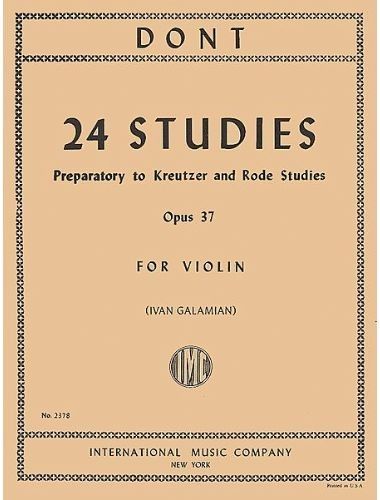 24 Estudios Op.37 Violin (Rev. Galamian) - Dont - Ed. International Music Company