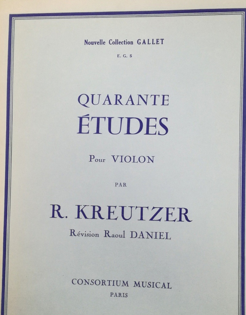 40 Estudios Violin (Rev. Daniel) - Kreutzer - Ed. Consortium Musical