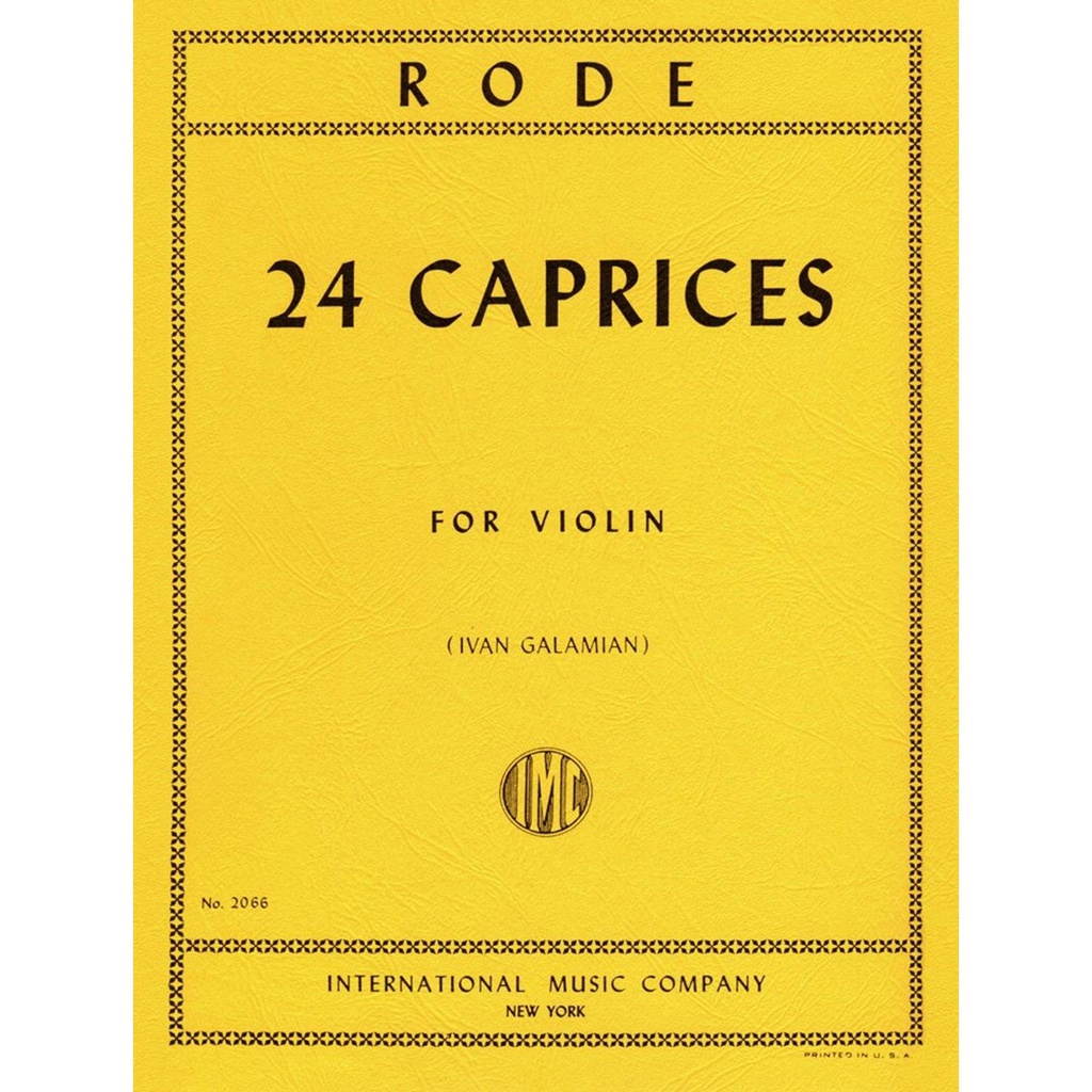 24 Caprichos Violin (Rev. Galamian) - Rode - Ed. International Music Company