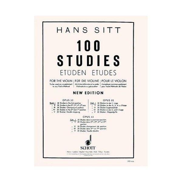 100 Estudios Op.32 Vol.1 Violin - Sitt - Ed. Schott