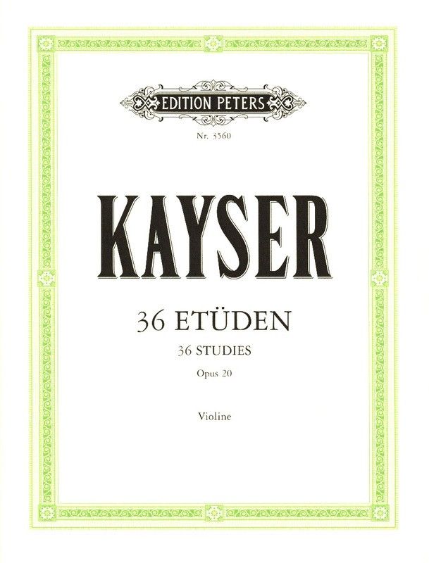 36 Estudios Op.20 Violin - Kayser - Ed. Peters