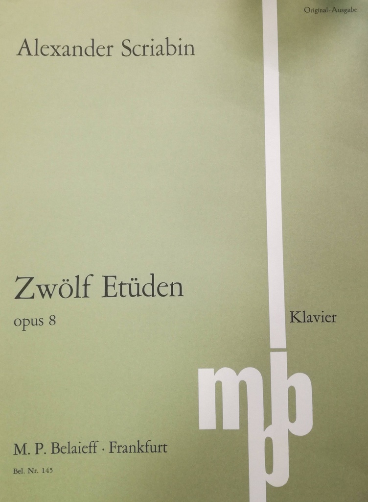 12 Estudios Op.8 Piano - Scriabin - Ed. Belaieff