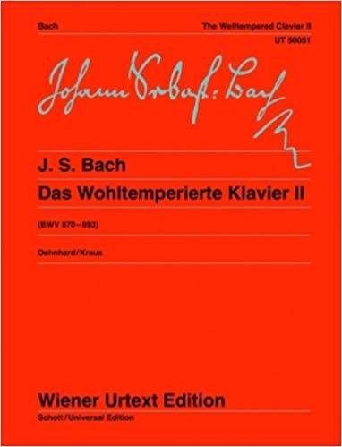 El Clave Bien Temperado Bwv 870-893 Vol.2 Piano (Rev. Dehnhard, Kraus) - Bach - Ed. Wiener Urtext