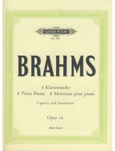 8 Estudios Op.76 Piano (Rev. Sauer) - Brahms - Ed. Peters