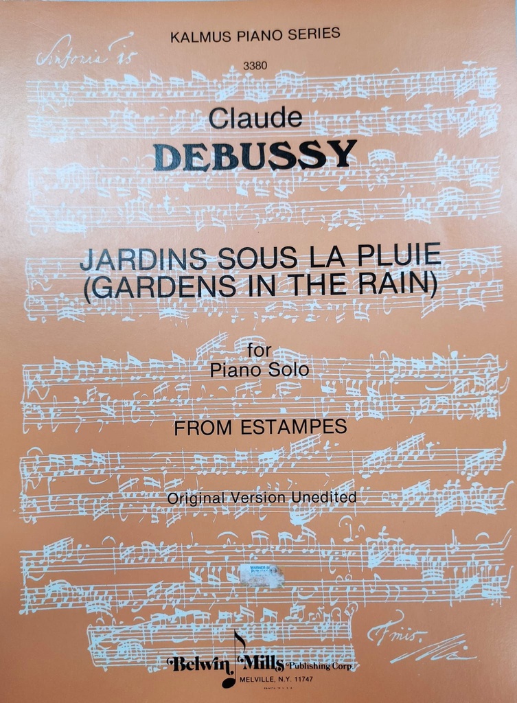 Jardins Sous La Pluie Piano - Debussy - Ed. Belwin Mills
