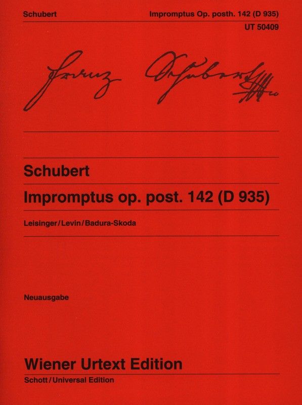 Impromptu Lab Mayor D 935 Nº2 Piano (Rev. Badura, Skoda) - Schubert - Ed. Wiener Urtext