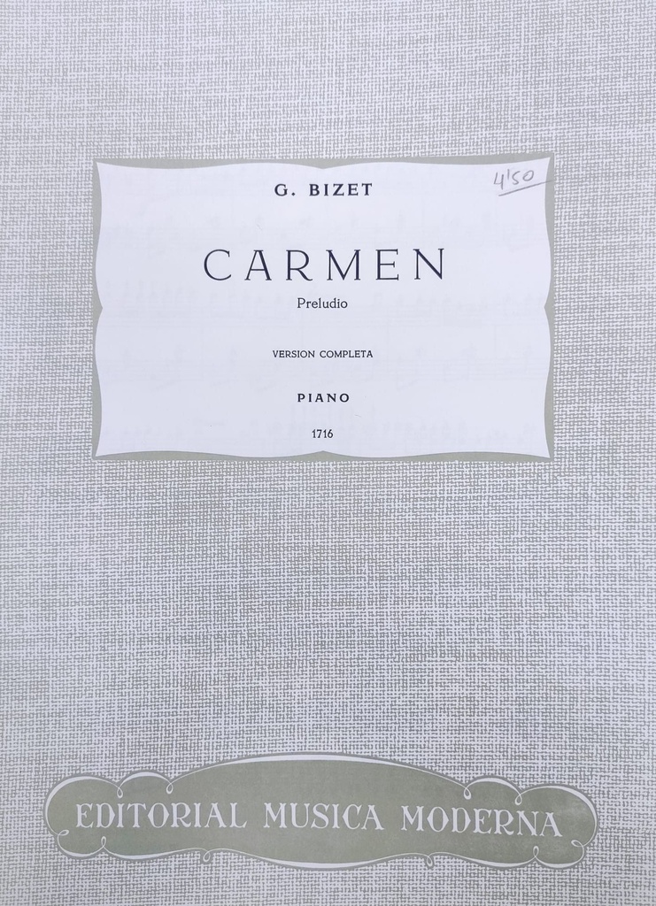 Carmen Preludio Piano - Bizet - Ed. Musica Moderna