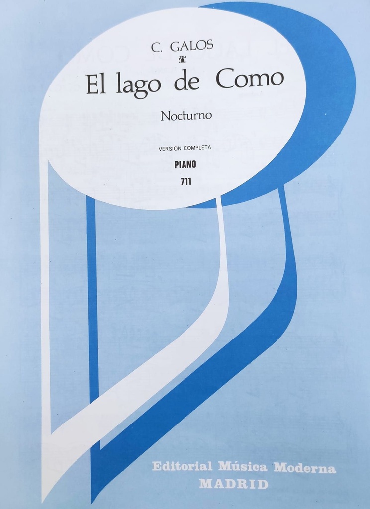 El Lago De Como Nocturno Piano - Galos - Ed. Musica Moderna