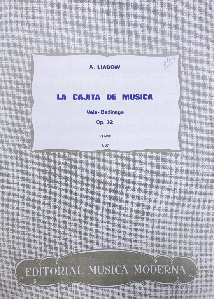 La Cajita De Musica Op.32 Piano - Liadow - Ed. Musica Moderna