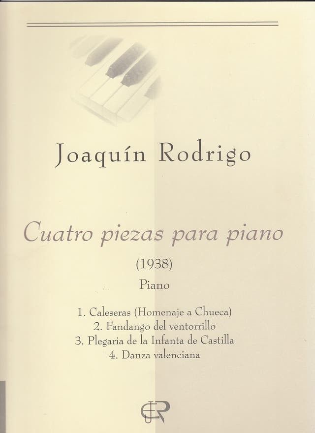 4 Piezas Piano - Rodrigo - Ed. Ediciones Joaquin Rodrigo