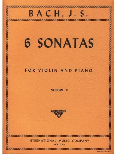 6 Sonatas Vol.2 Violin Y Piano - Bach - Ed. International Music Company
