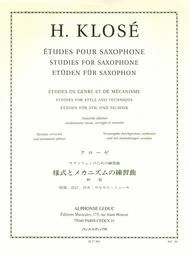 Estudios Para Saxofon - Klose - Ed. Alphonse Leduc