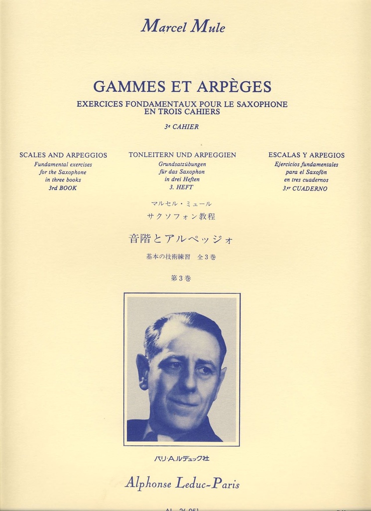 Escalas Y Arpegios Vol.3 Saxofon - Mule - Ed. Alphonse Leduc