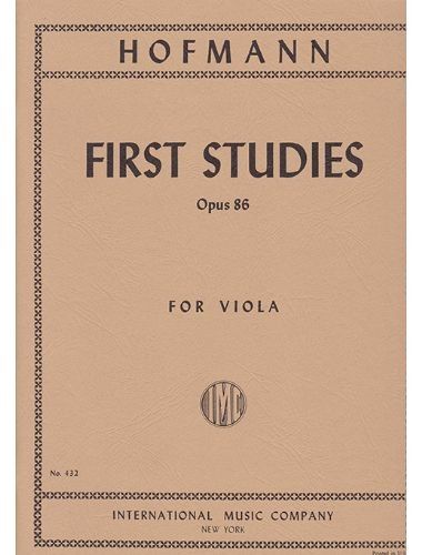 Primeros Estudios Op.86 Viola - Hofmann - Ed. International Music Company