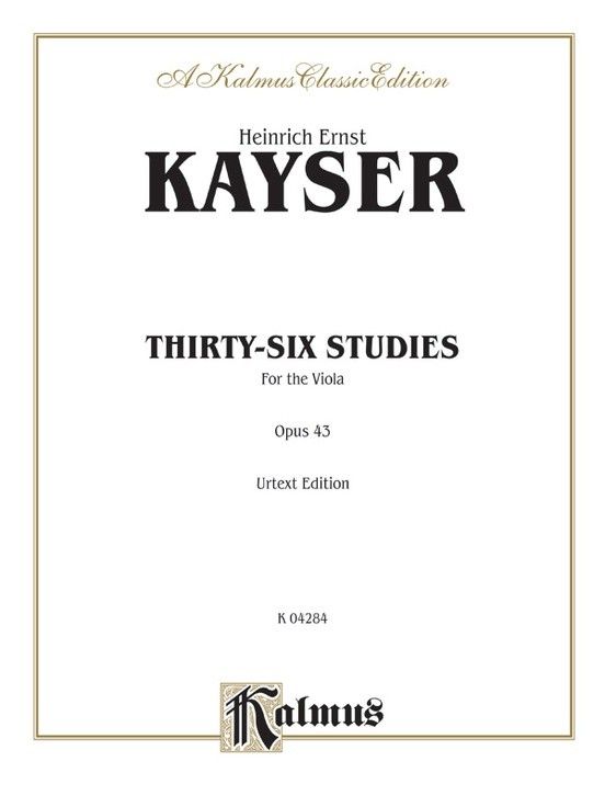 36 Estudios Op.43 Viola - Kayser - Ed. Kalmus