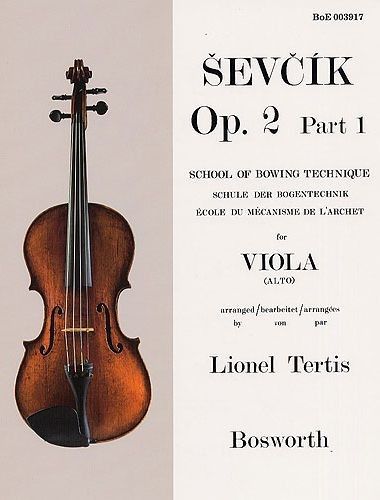 Escuela De Tecnica De Arco Op.2 Parte 1 Viola (Rev. Tertis) - Sevcik - Ed. Bosworth