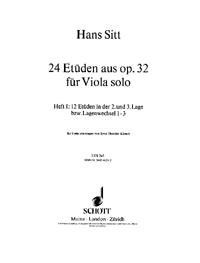 24 Estudios Op.32 Vol.1 Viola - Sitt - Ed. Schott