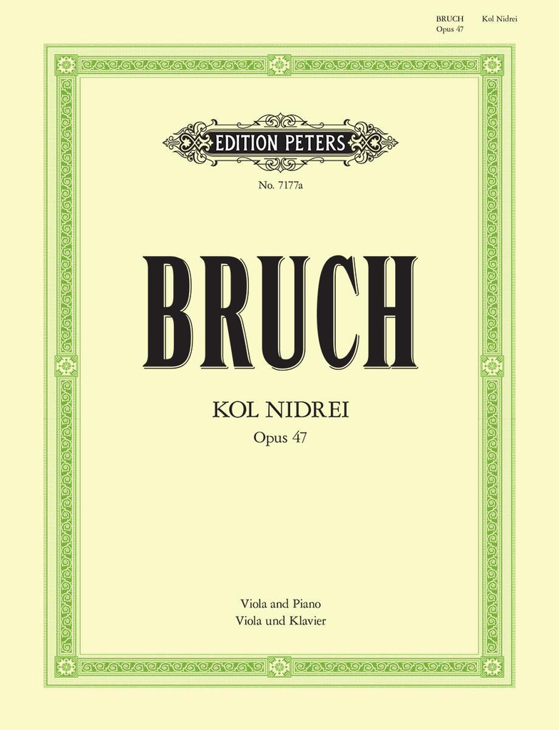 Kol Nidrei Op. 47 - Bruch - Ed. Peters