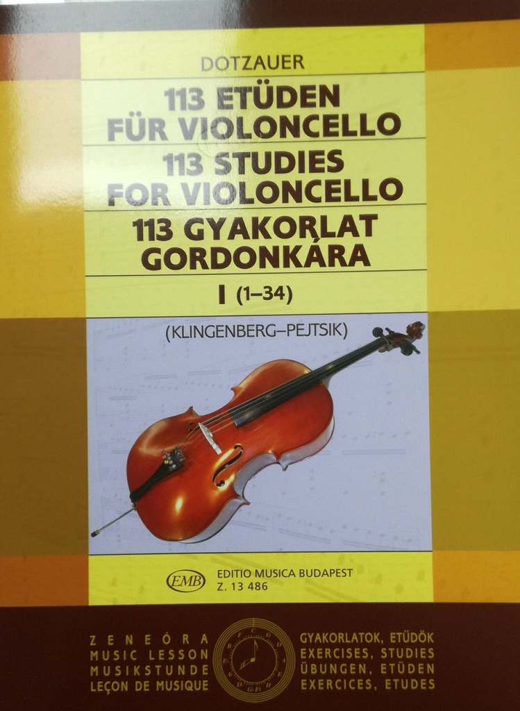 113 Estudios Vol.1 Cello - Dotzauer - Ed. Editio Musica Budapest
