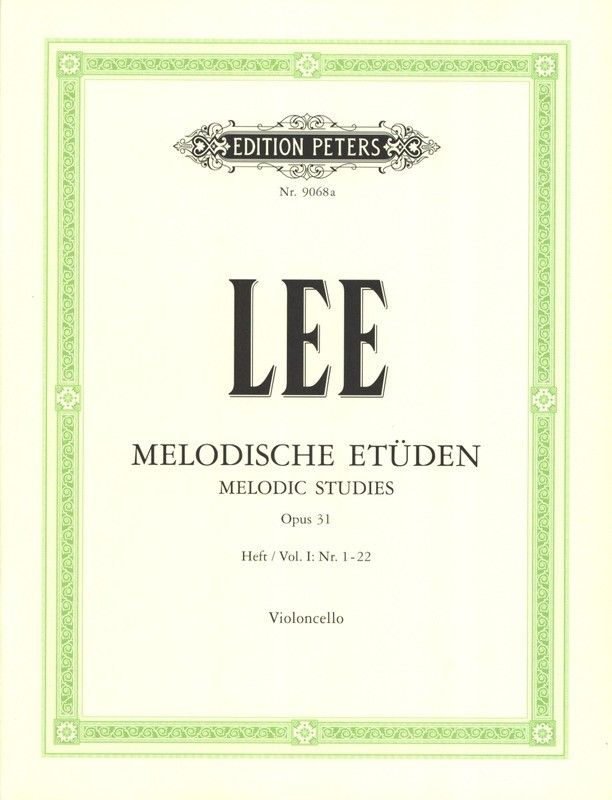 Estudios Melodicos Op.31 Vol.1 Cello - Lee - Ed. Peters