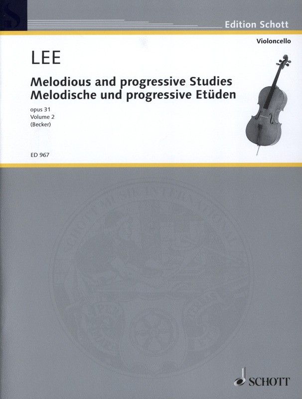 Estudios Melodicos Y Progresivos Op.31 Vol.2 Cello (Rev. Becker) - Lee - Ed. Schott