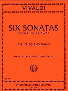 6 Sonatas Rv 47, 41, 43, 45, 40, 46 Cello Y Piano (Rev. Dallapiccola, Rose) - Vivaldi - Ed. Imc