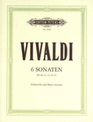 6 Sonatas Cello Y Piano - Vivaldi - Ed. Peters