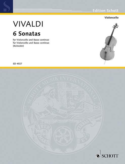 6 Sonatas Cello Y Piano (Rev. Kolneder) - Vivaldi - Ed. Schott