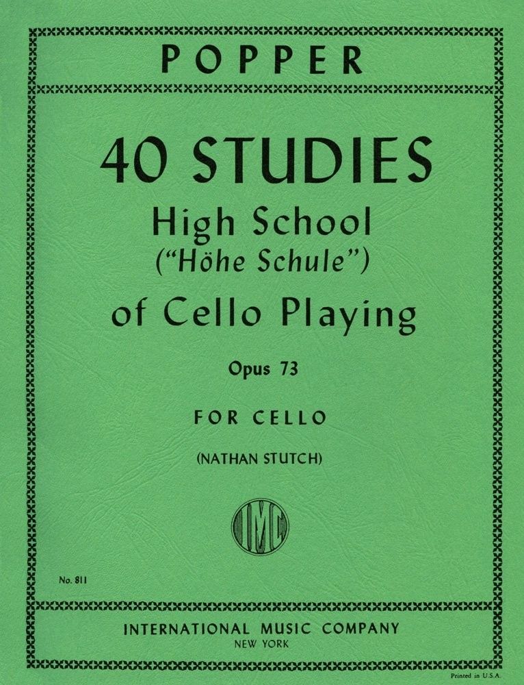 40 Estudios Op.73 Alta Escuela Cello (Rev. Stutch) - Popper - Ed. International Music Company