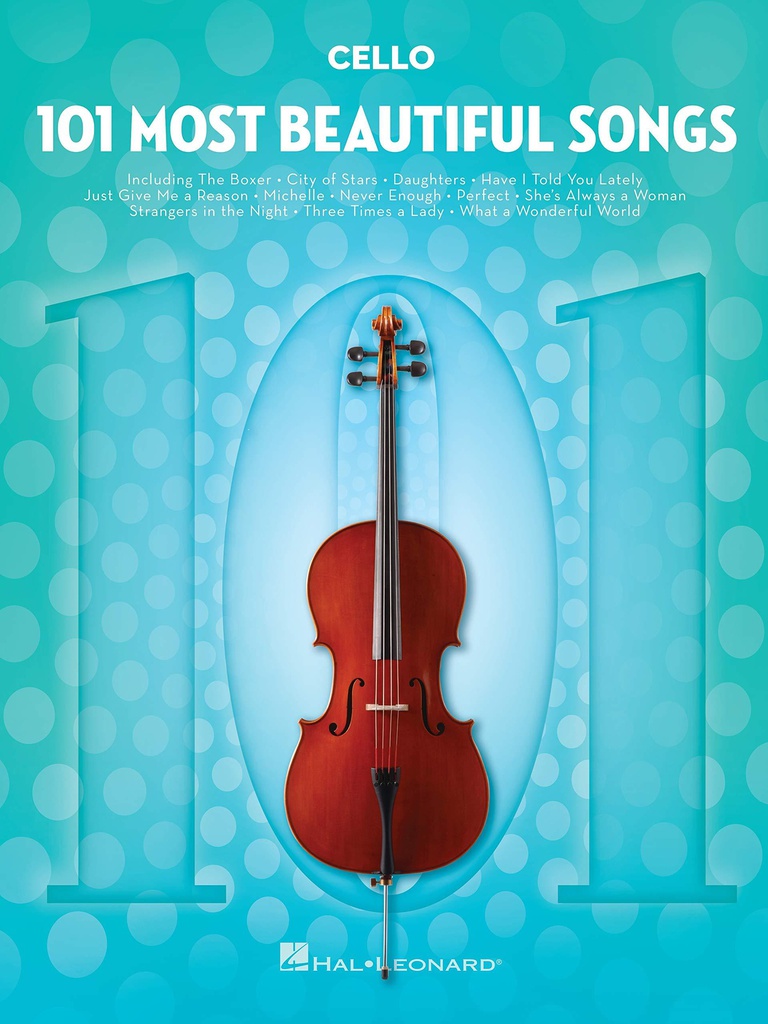 101 Most Beautiful Songs For Cello - Varios - Ed. Hal Leonard