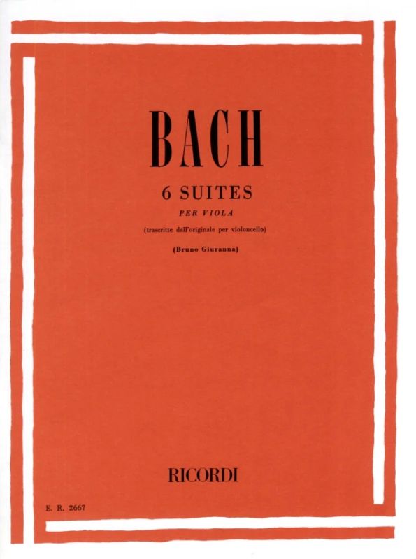 6 Suites Viola (Rev. Giuranna) - Bach - Ed. Ricordi