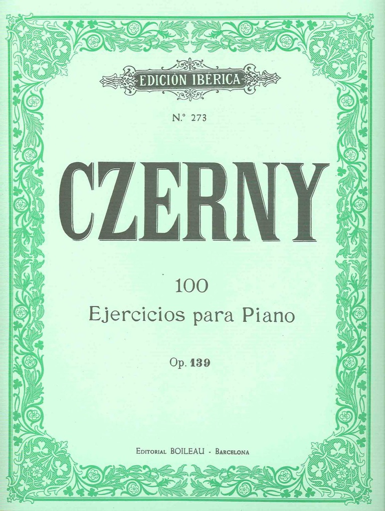 100 Ejercicios para Piano Op.139 - Czerny - Ed. Boileau