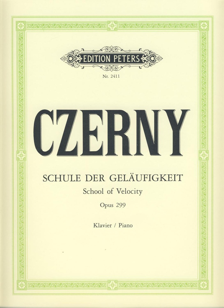 Escuela de la Velocidad Op. 299 Piano - Czerny - Ed. Peters