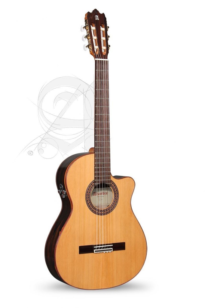 Guitarra Clasica Electrificada Alhambra Iberia Ziricote CTW E8 Fishman Funda 9730