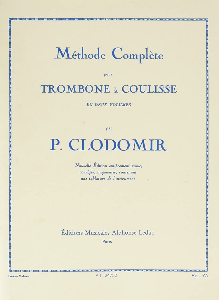 Metodo Completo Vol.1 Trombon - Clodomir - Ed. Alphonse Leduc