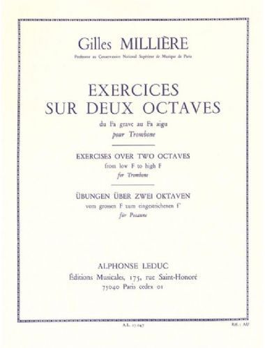 Ejercicios Sobre Dos Octavas Trombon - Milliere - Ed. Alphonse Leduc