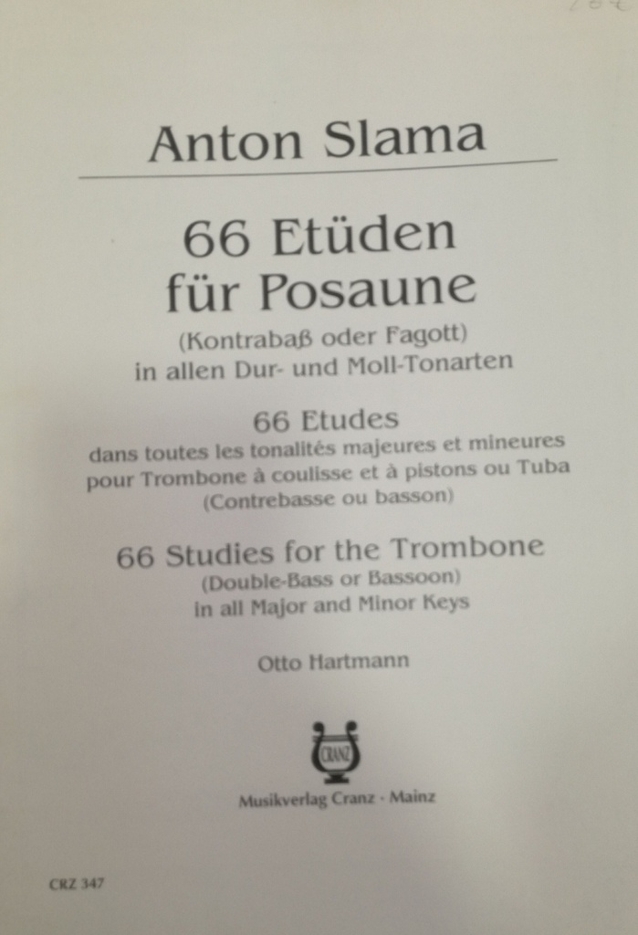 66 Estudios Trombon - Slama - Ed. Musikverlag Cranz