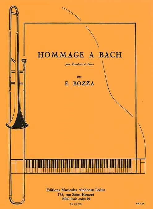 Homenaje A Bach Trombon Y Piano - Bozza - Ed. Alphonse Leduc