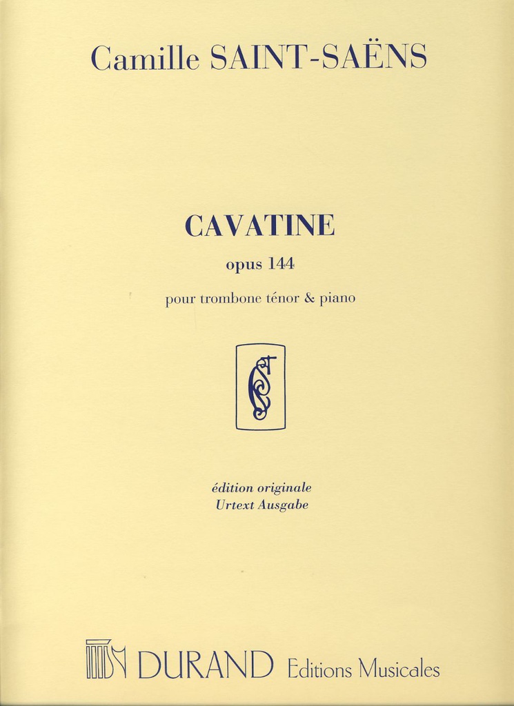 Cavatine Op. 144 Trombon Y Piano - Saint Saens - Ed. Durand