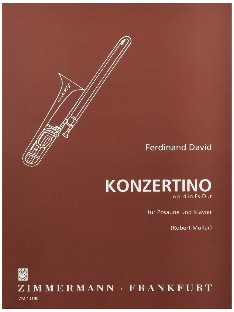Concertino Mib Mayor Op.4 Trombon Y Piano (Rev. Müler) - David - Ed. Zimmermann